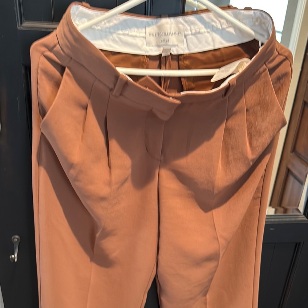 Aritzia The Effortless Pant in Rust